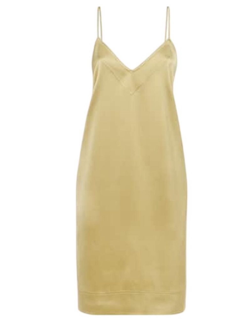 Toteme Satin Slip Dress in Olive